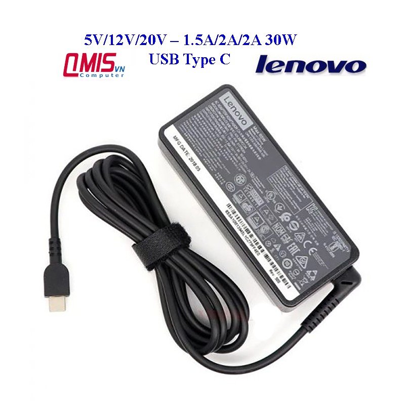 Sạc laptop Lenovo 20V-3.25A (USB-C) – Sạc laptop Lenovo Lenovo ThinkPad X1 tablet, Yoga 5 pro, X270 X570, Lenovo Yoga 72