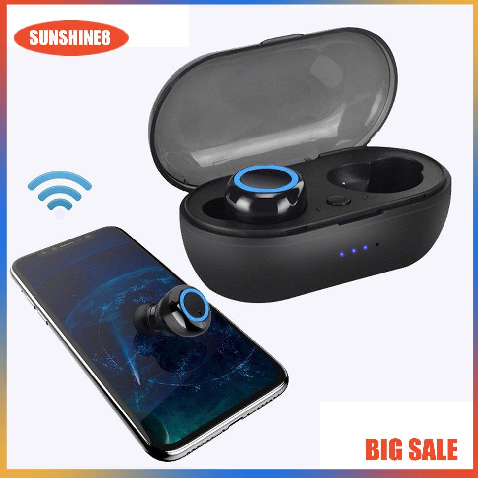 【SUN】Y50 Wireless Earphones 5.0 Stereo Sound HiFi Headphone Wireless In-ear Earbuds