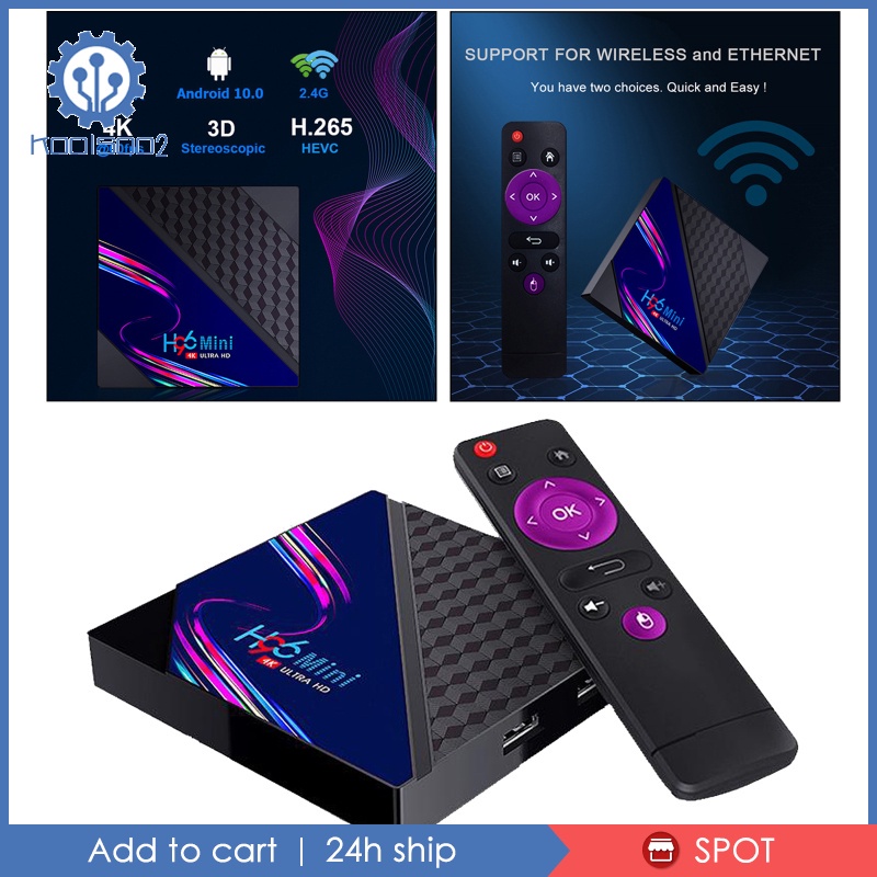 🆙Hàng sẵn sàng🆙Android 10.0 Smart Box RK3228A Chip 2.4G 5.0G WIFI 3D Smart Player