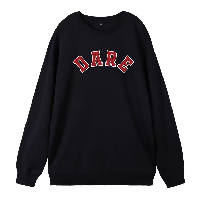 Ao nỉ  sweater in hình Dare unisex form rộng áo nỉ in hình phong cách hàn quốc áo sweater ulzzang