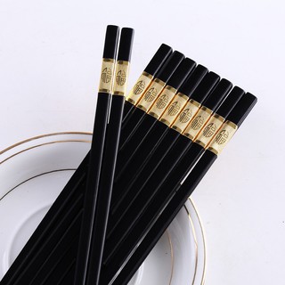 Bộ 10 đôi đũa mạ vàng bạc kiểu Nhật cao câp kèm hộp đựng B12