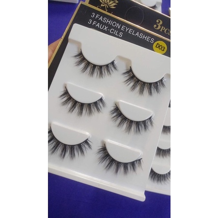 Lông mi chồn 3D - hộp 3 đôi  siêu mềm đẹp cho mắt châu á