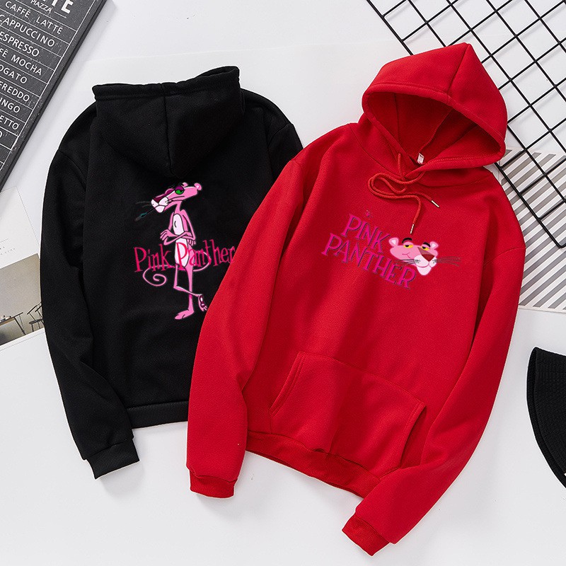 Áo Hoodies tay dài hoạ tiết chú báo hồng thiết kế đáng yêu cho phái nữ | BigBuy360 - bigbuy360.vn