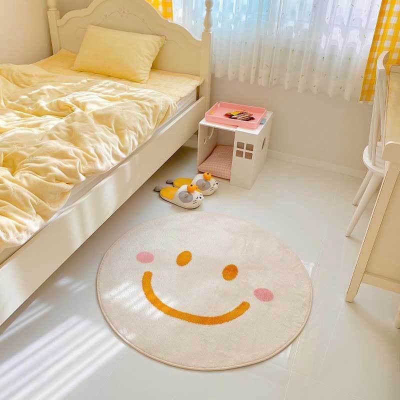 Thảm Chùi Chân Chống Trượt Họa Tiết Mặt Cười Trang Trí Phòng Khách