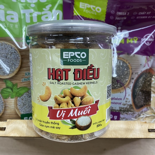 HẠT ĐIỀU DINH DƯỠNG VỊ MUỐI EPCO FOODS (HŨ 200G)