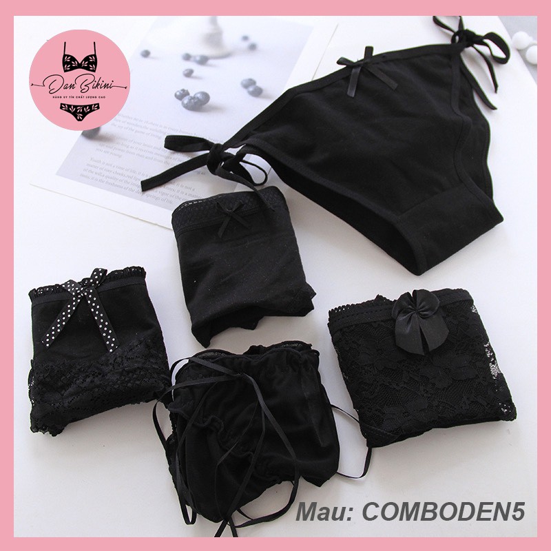 Quần Lót Nữ Cotton Thun kháng khuẩn thoáng mát gợi cảm huyền thoại mẫu Comboden5 | BigBuy360 - bigbuy360.vn
