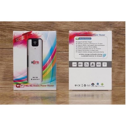 Bộ phát wifi bằng sim 3G/4G tích hợp thêm tính năng sạc dự phòng 2200mah