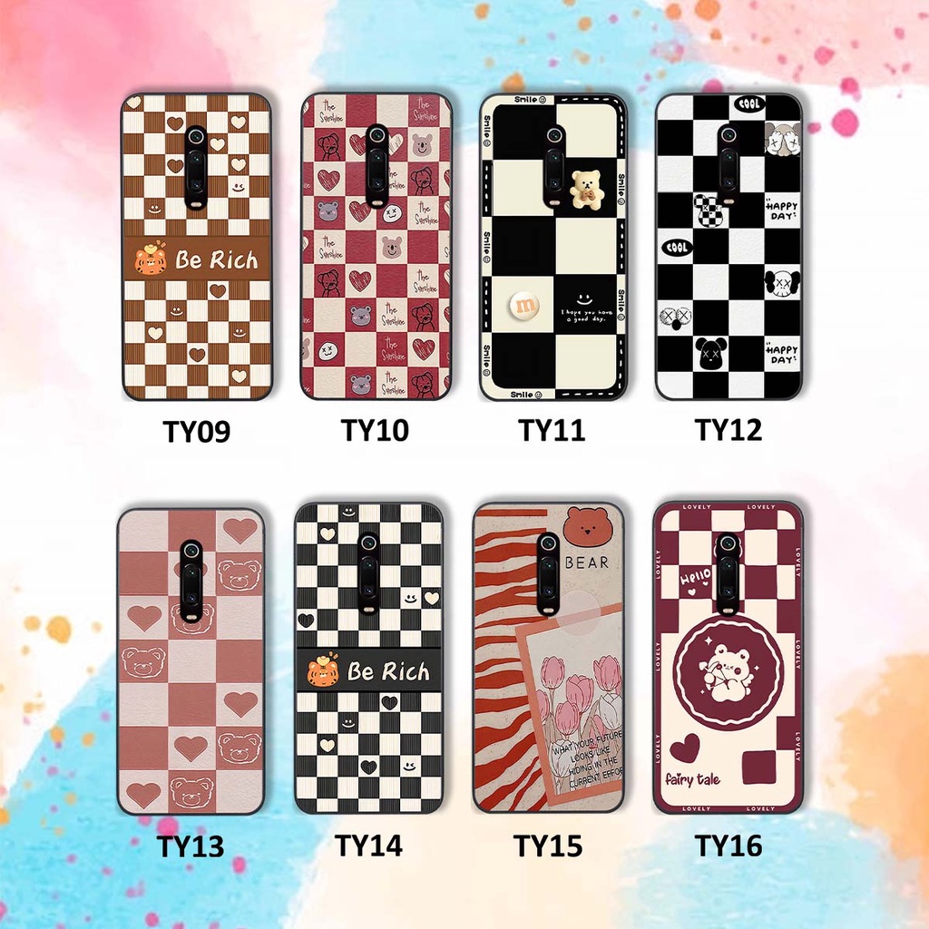 Ốp Xiaomi Redmi K20 / MI 9T gấu Bear rick caro vuông thời trang siêu đẹp