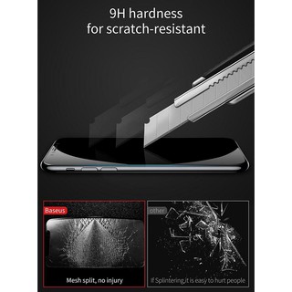 Miếng dán cường lực full màn iphone X dày 0.2 mm hãng Baseus