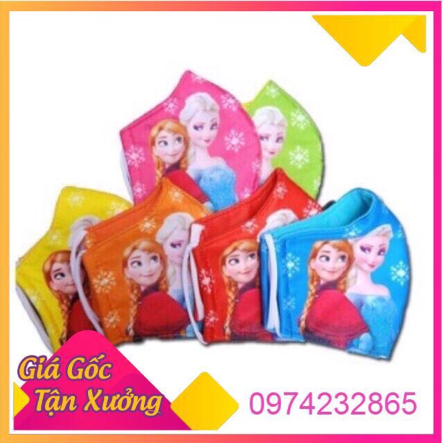 Khẩu trang vải trẻ em nam & nữ 3 lớp cao cấp
