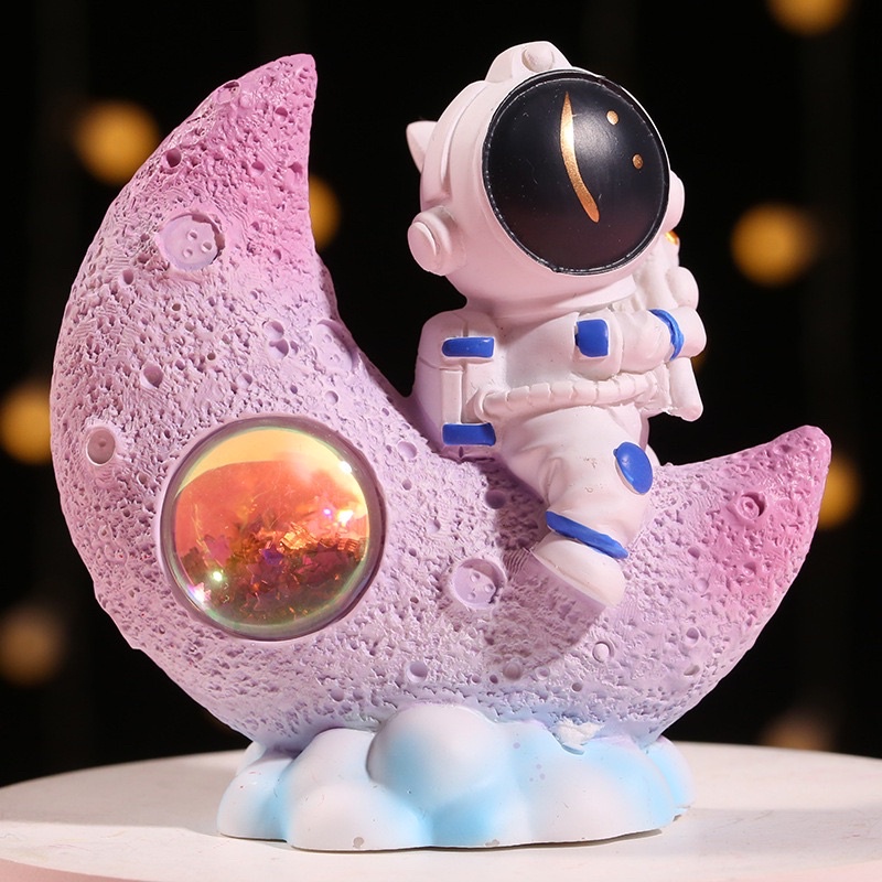 Đồ Trang Trí Mô Hình Bộ 4 PHI HÀNH GIA Ngẫu Nhiên Nhiều Màu Kèm Đèn Led, Hộp Quà Bí Mật Mô Hình Để Bàn