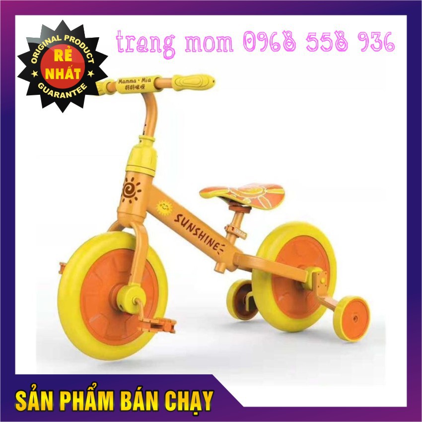 XE ĐẠP ĐA NĂNG CHO BÉ HÃNG MAMMA MIA CAO CẤP, SIÊU ĐẸP 12 INCH