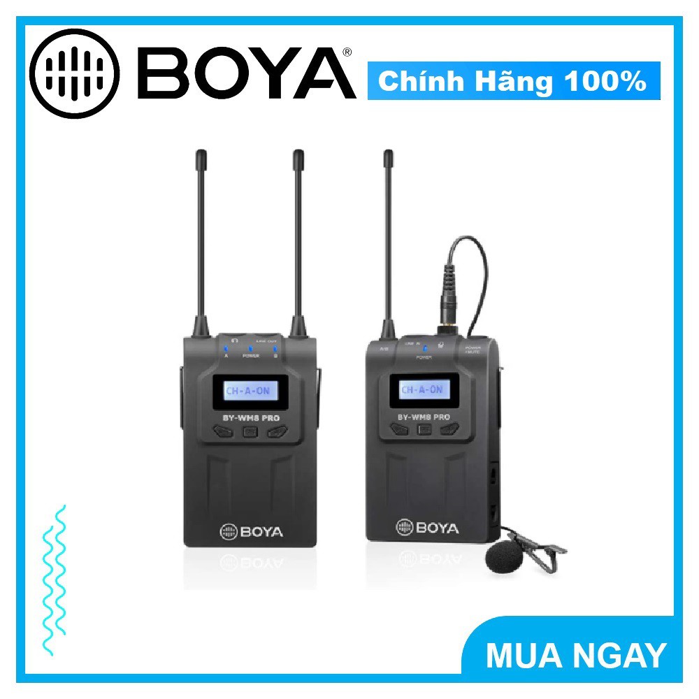 BOYA BY-WM8 Pro-K1 - Hàng Chính Hãng - Mic thu âm không dây cổng 3.5mm TRS dành cho Máy ảnh