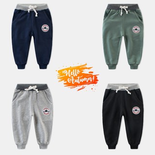Quần thun bé trai EROKIDS quần dài cho bé họa tiết ngôi sao chất cotton hàng xuất Âu Mỹ