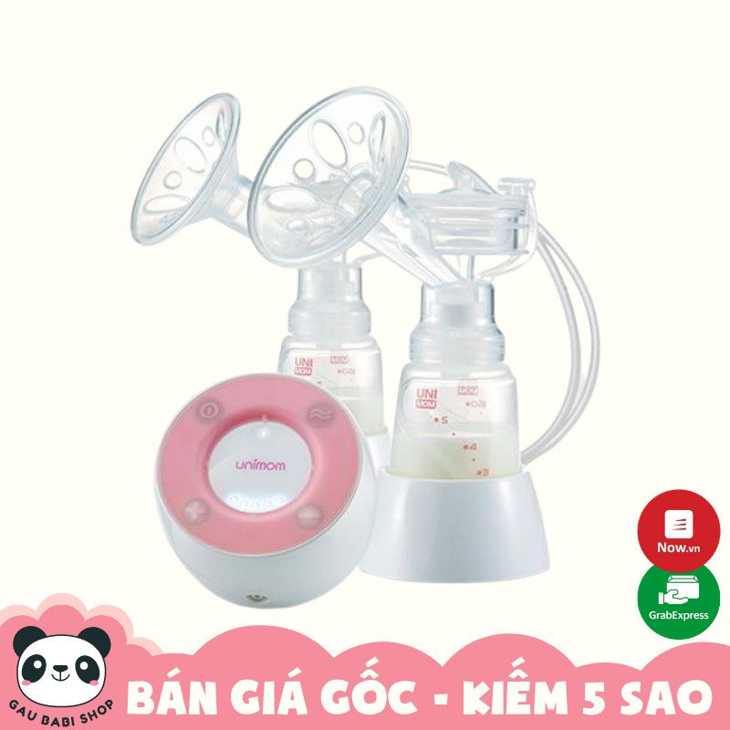 (BẢO HÀNH 24 THÁNG) Máy hút sữa điện đôi Minuet màn hình LCD có pin sạc kèm adapter Hàn Quốc UNIMOM UM872019