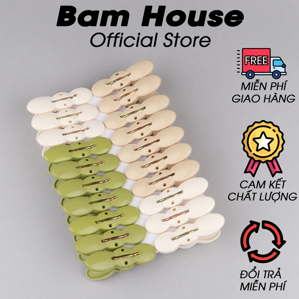 Bộ 20 kẹp quần áo nhựa Bam House siêu dễ thương cao cấp KQA01 – BamBam Store