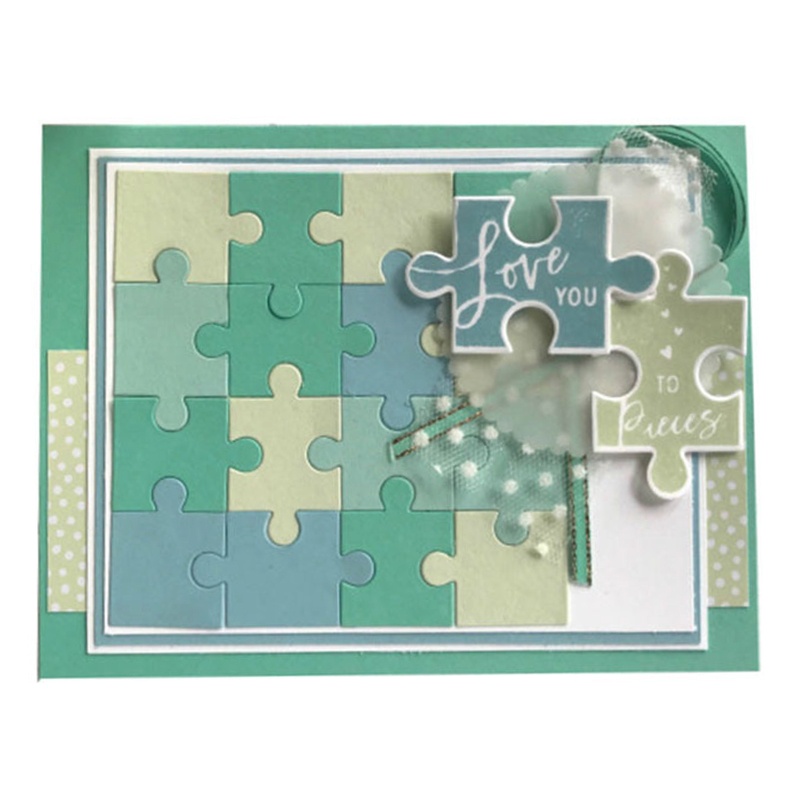 Khuôn Cắt Giấy Kim Loại Hình Mảnh Ghép Hình Trái Tim