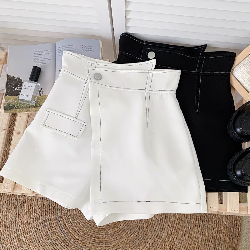 CHÂN VÁY CHỮ A PHỐI VIỀN ( CÓ QUẦN TRONG) [Moment House]