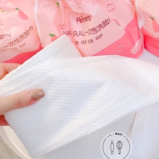 (Loại 1)Combo 3 Cuộn Khăn mặt khô Animerry Dùng 1 Lần Lau Khô, Lau Ướt - Giấy Lau Mặt Dùng 1 Lần