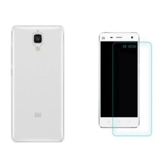 Bộ 2 Miếng dán kính cường lực cho Xiaomi Mi4 Tặng ốp dẻo silicon