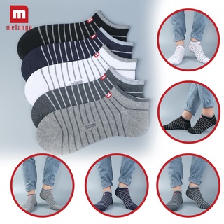 Combo 5 Tất Unisex Cổ Ngắn Kẻ, Trẻ Trung, Thoáng Mát Melange