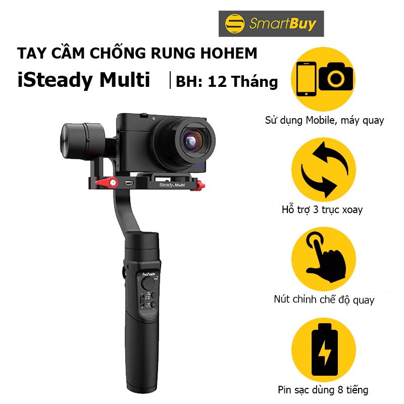 Hohem iSteady Multi – Gimbal chống rung 3 trong 1 dùng cho Smartphone, Gopro, máy ảnh kỹ thuật số - Hàng chính hãng