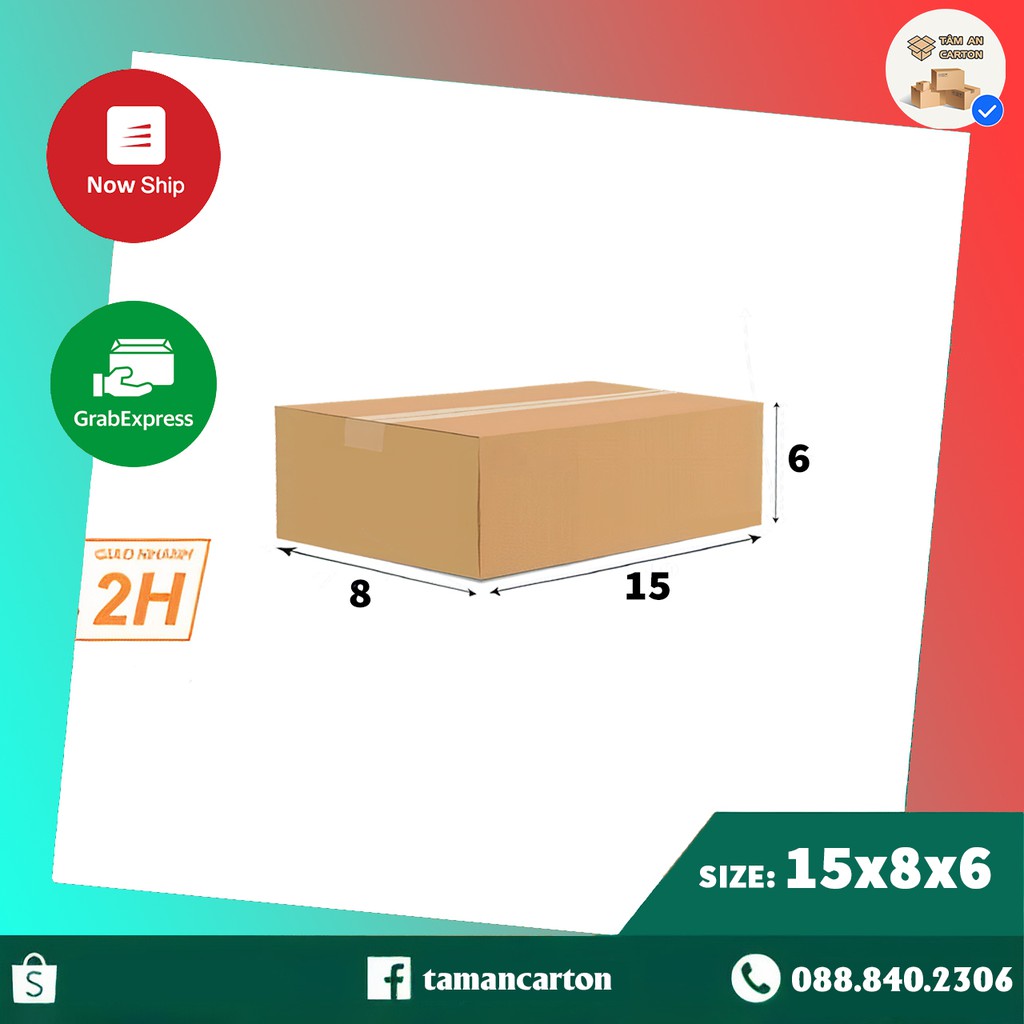 Hộp carton 15x8x6