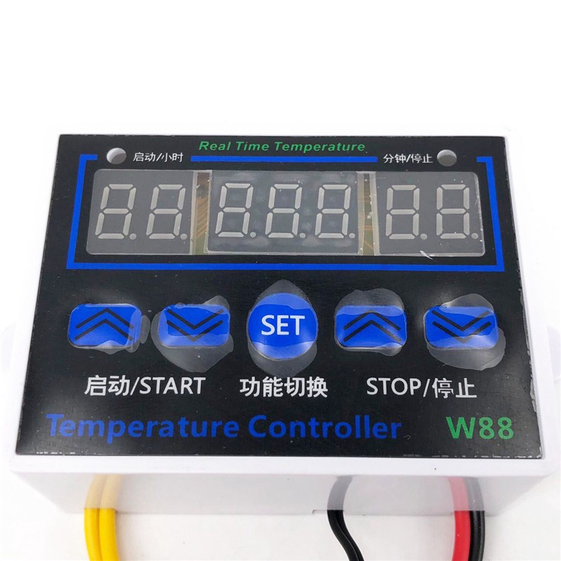 Bộ điều khiển nhiệt độ LED kỹ thuật số W88 12V / 220V 10A Điều khiển nhiệt độ với cảm biến W1411
