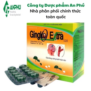 GINGKO EXTRA 100 viên - Hoạt huyết, Tăng tuần hoàn máu não, Dùng khi Đau đầu, Mất ngủ, Hoa mắt, Chóng mặt, Tiền đình...