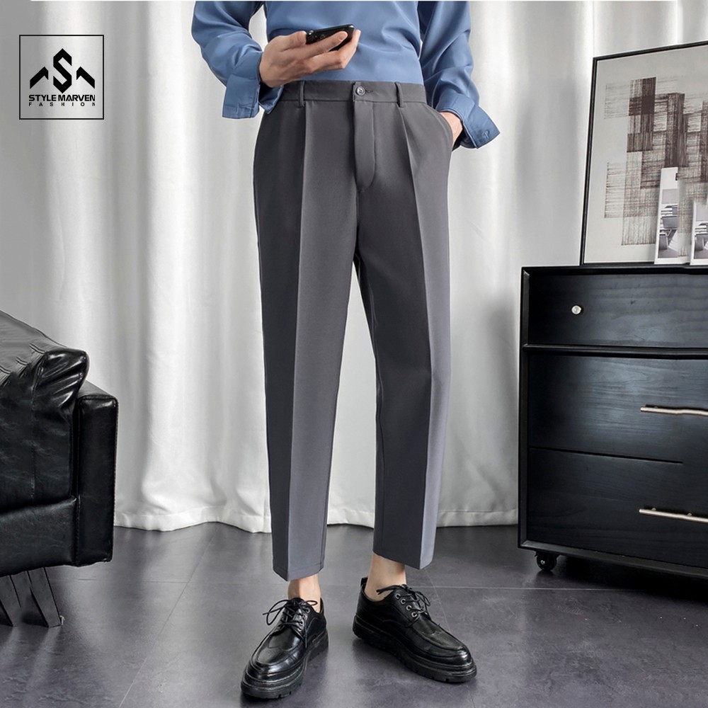 Quần tây baggy nam Hàn Quốc STYLE MARVEN ống suông thanh lịch - QUAN SM066C4