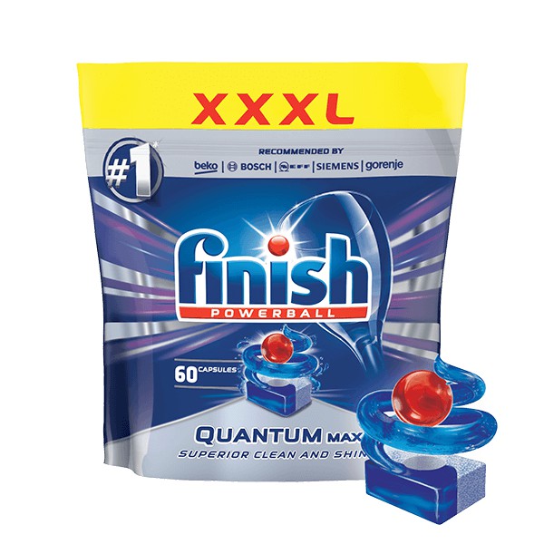 [TRỢ GIÁ THƯƠNG HIỆU] Viên rửa bát Finish Quantum Max 60 viên (Soda)