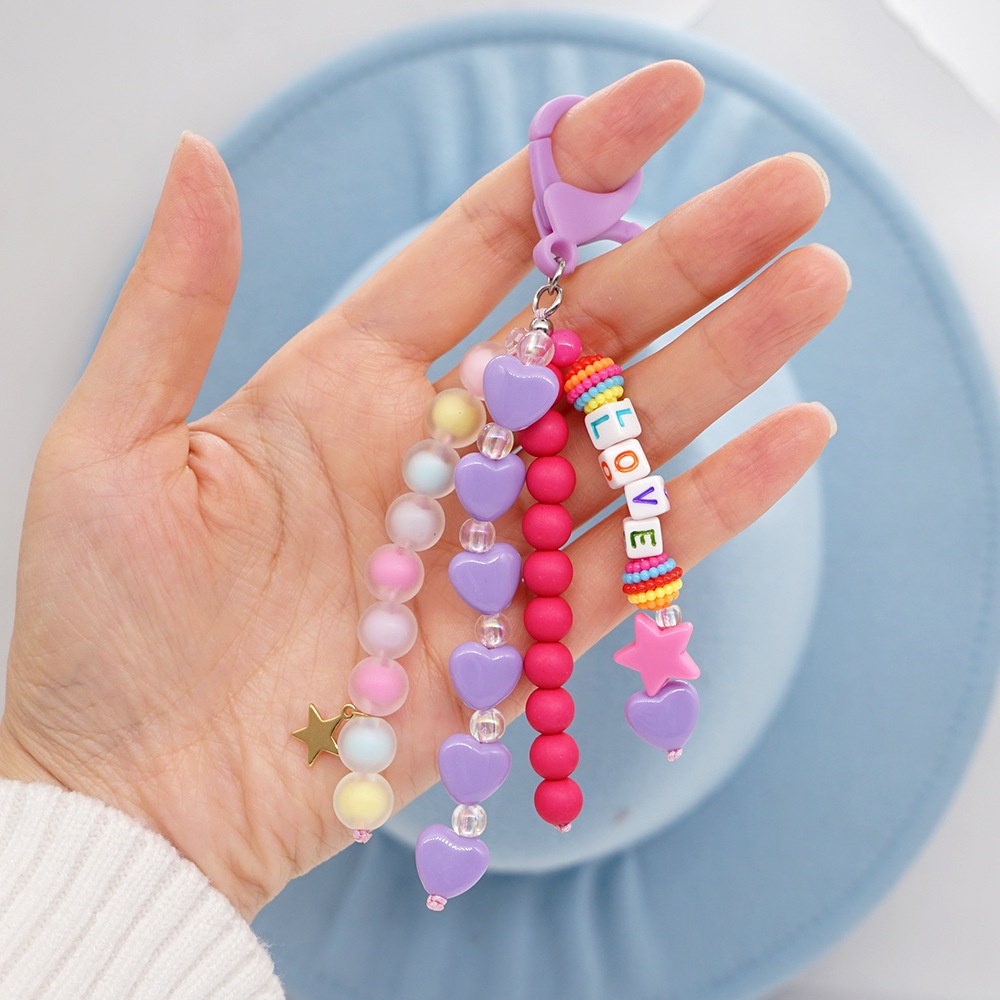 Móc Khóa Hạt Nhựa Resin Dễ Thương Trang Trí Túi Xách/Túi Xách Quà Tặng Ngày Của Mẹ