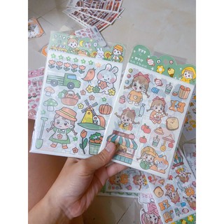 Set 4 tấm sticker dễ thương