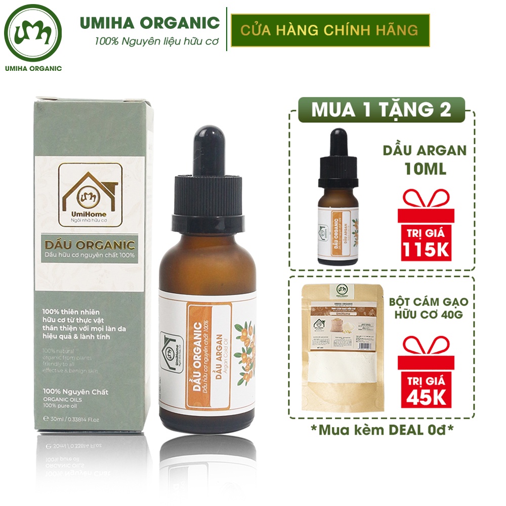 Dầu Argan hữu cơ UMIHA nguyên chất | Argan Cold Pressed Oil 100% Organic 10ml