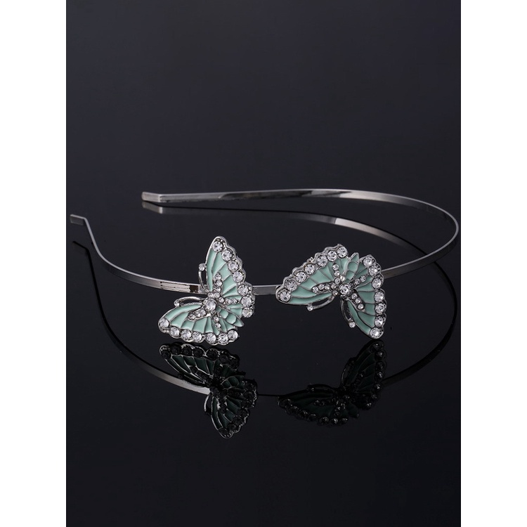 Cài Tóc Hình Bướm Đính Đá Phong Cách Cổ Điển Cho Nữ JP6