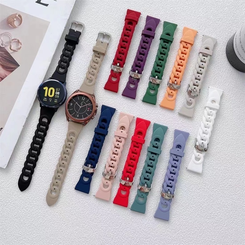Dây Đồng Hồ Đeo Tay Silicon 20mm 22mm 46mm 2 Gear Dành Cho Samsung Galaxy Watch 4 3 41mm 45mm S3 42mm 46mm