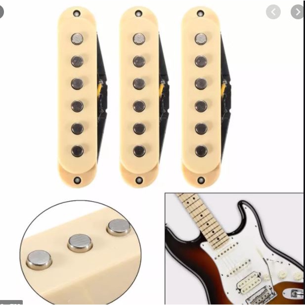 Pickguard Acoustic Guitar Cổ Điển Bán Chạy Cho Fender Strat Guitar Amplifier-Màu Be bộ 3 cái-SKU-PIC3-va