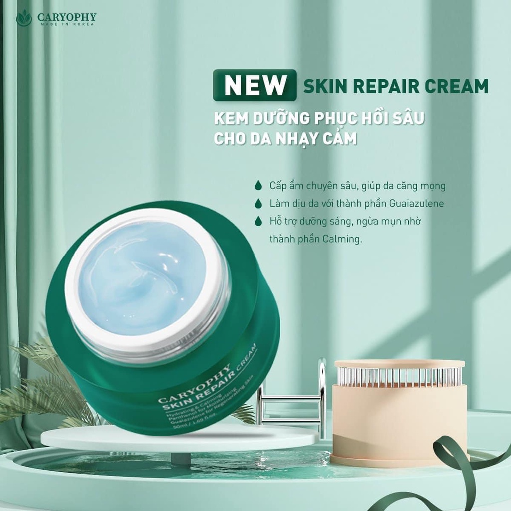 Kem Dưỡng Ẩm, Làm Dịu Phục Hồi Da Chuyên Sâu Caryophy Skin Repair Cream 50ml - Miss Xinh