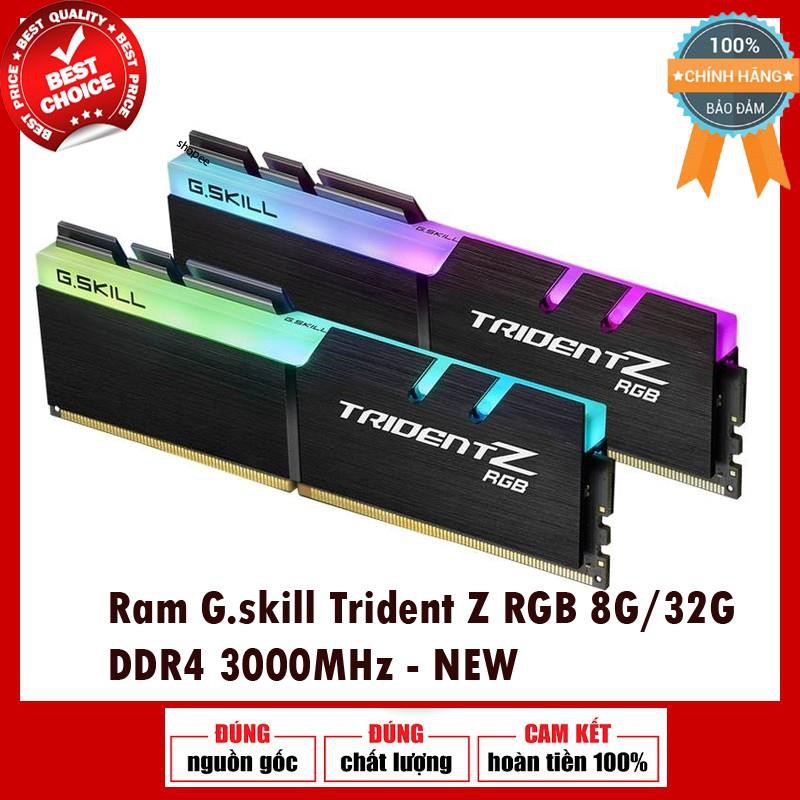 Ram Gskill 8GB DDR4 Bus 3000MHz Tản nhiệt LED RGB Tridentz RGB
