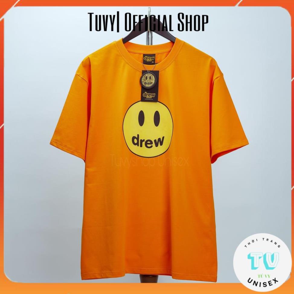Áo phông nam nữ TUVY Áo thun Drew mặt cười unisex form rộng oversize cotton mát