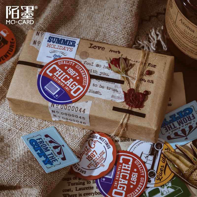 Bộ sticker/ Hình dán Hình Logo Tiếng Anh (45 Hình)