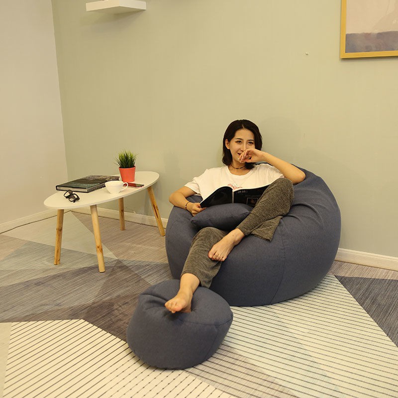 ghế đẩughế sofa lười tatami Căn hộ đơn nhỏ bean bag lưới sáng tạo phòng ngủ màu đỏ ban công thư giãn