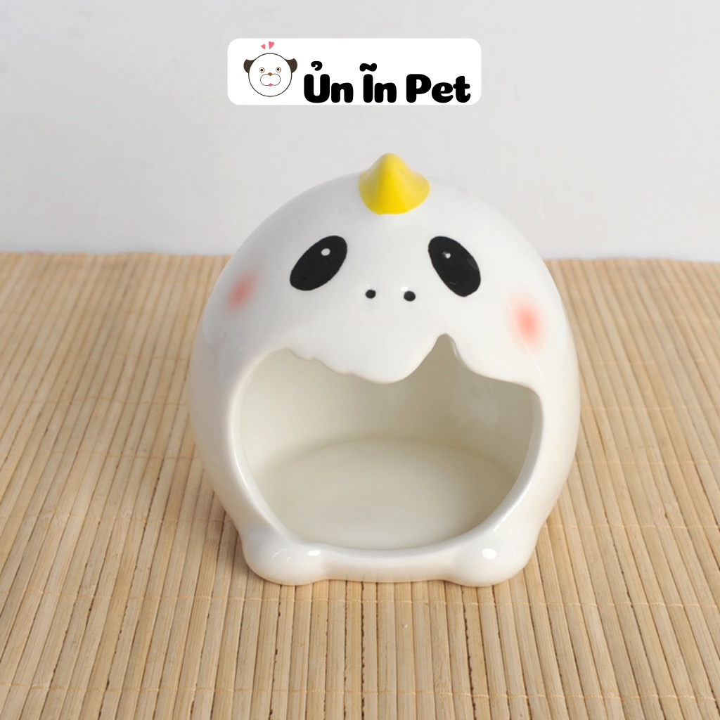 Nhà ngủ sứ hamster, RĂNG SÚN NHỎ siêu mát, dễ thương