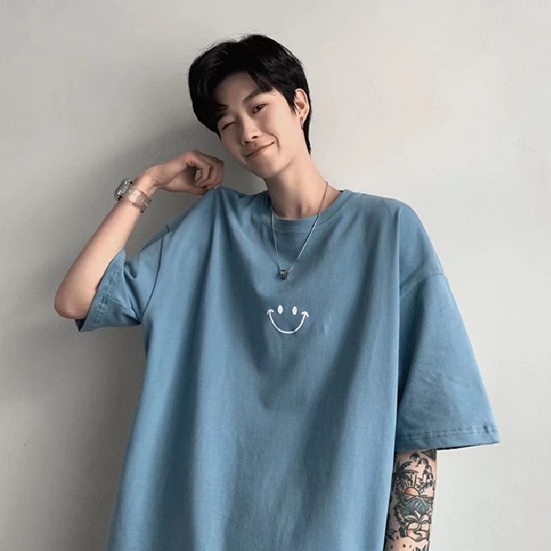 Áo Thun Tay Ngắn Cổ Tròn Dáng Rộng In Họa Tiết Hoạt Hình Thời Trang Mùa Hè Cho Nam Size M-5XL