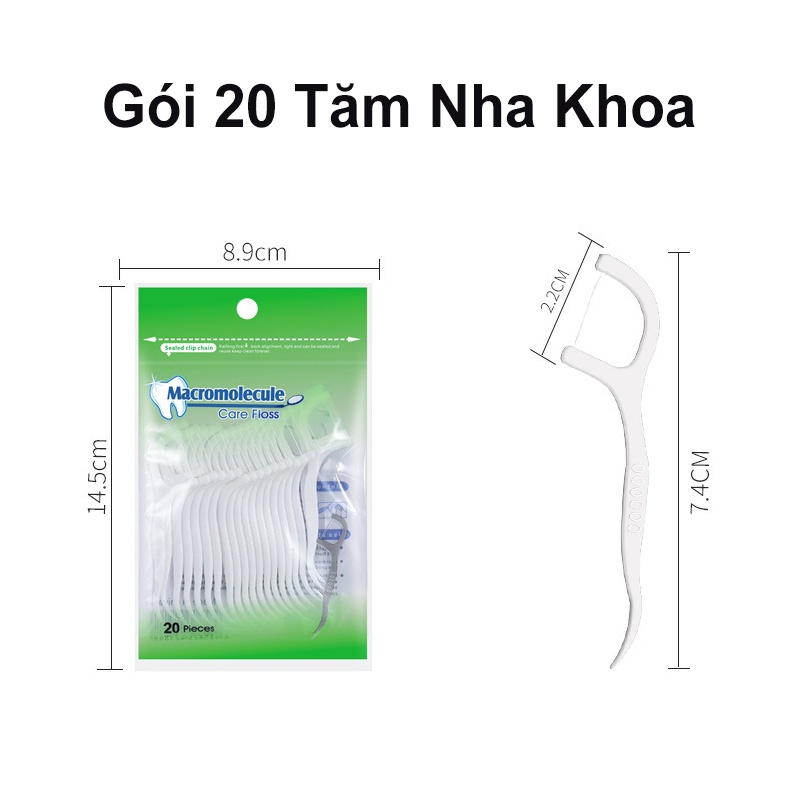 Tăm Chỉ Nha Khoa Hộp 50 Cây, Sợi Chỉ Mỏng - Bền, Dễ Dàng Làm Sạch Kẽ Răng - G18
