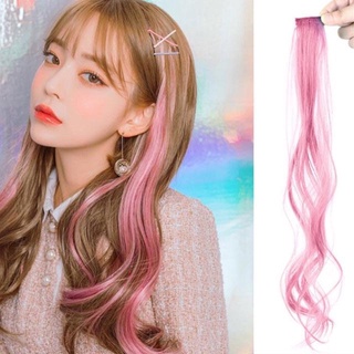 Set 2 Kẹp highlight tóc giả xoăn nhuộm Ombre nhiều màu Hàn Quốc Tocbongbenh