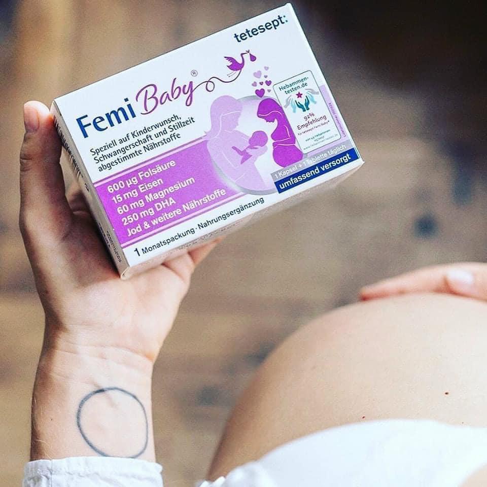 Vitamin bầu nội địa Đức ⚡ CHUẨN AUTH ⚡ Vitamin tổng hợp cho mẹ bầu và sau sinh Femibaby của Đức tăng cường sức khỏe