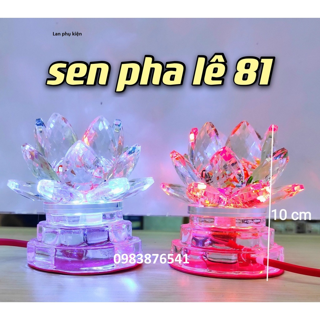 Đèn hoa sen pha lê