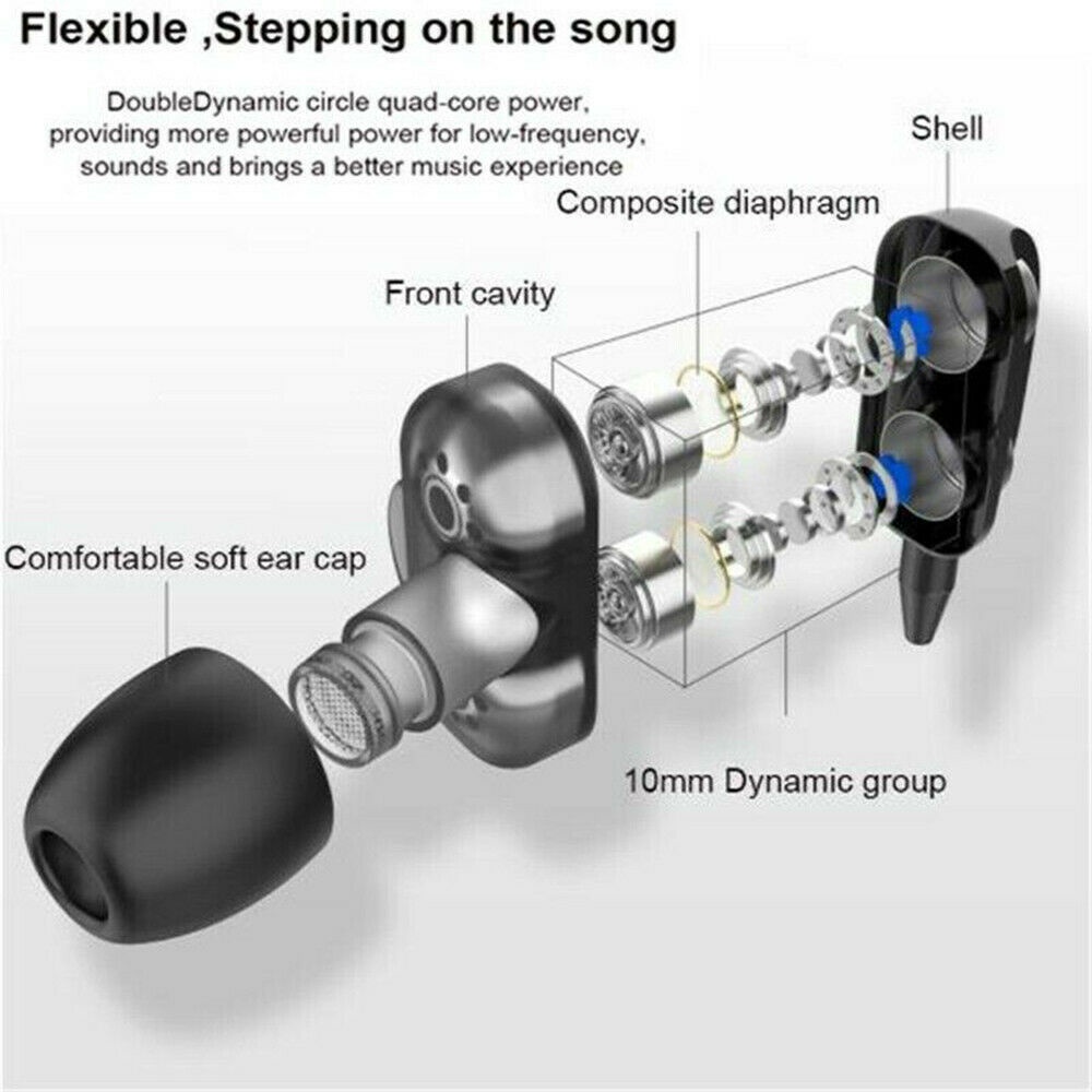 Tai nghe nhét tai VIRWIR có dây giắc cắm 3.5mm âm thanh siêu bass tích hợp micro cho điện thoại máy nghe nhạc MP3 MP4