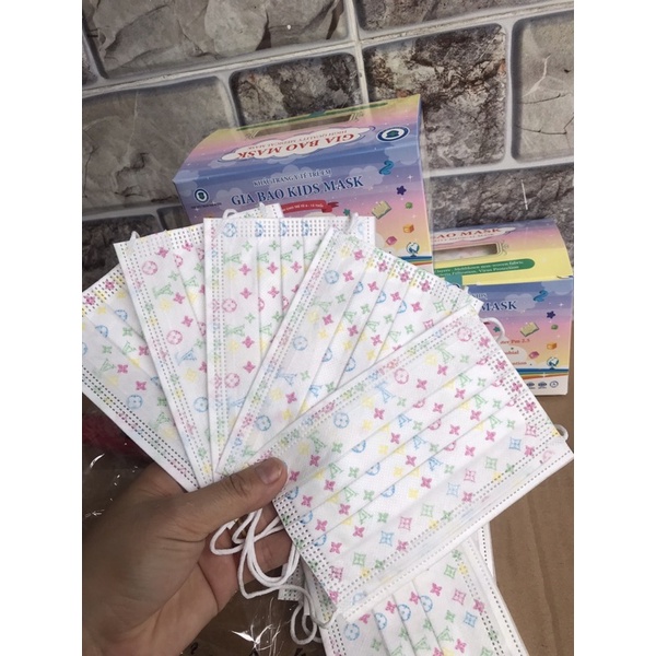 Hộp 10-50 cái khẩu trang cho bé 1-10 tuổi(